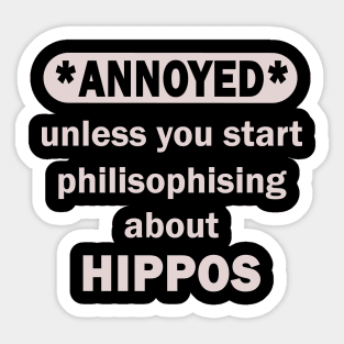 Happy Hippo Hippo Hippo Africa Sayings Sticker